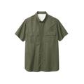 Men's Big & Tall Off-Shore Short-Sleeve Sport Shirt by Boulder Creek® in Olive (Size 2XL)