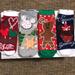 Disney Other | Disney Parks Holiday Snack Ankle Socks | Color: Red/Brown | Size: 6-10 Women’s Shoe