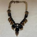 J. Crew Jewelry | J. Crew Art Deco Black & Gold Statement Necklace | Color: Black/Gold | Size: Os