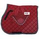 NASX Sports Luxury Saddle Pad with Matching Diamante Fly Veil Set Ear Bonnet Padded (FULL, RED)