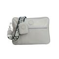 Wings of Wild Eco Leather Luxury Baby Changing Bag with Woven Shoulder Strap - Fossil Grey