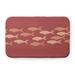 e by design Fish Line Pet Feeding Placemat in Red | 0.5 H x 24 W x 17 D in | Wayfair PMRAN424OR15OR10-S