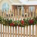 The Holiday Aisle® 9' Garland w/ 100 Warm Lights | 6 H x 108 W x 14 D in | Wayfair 79D07E9527B845629C49FBEEF8BC5906
