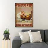 Trinx Baby Plays w/ Vinyl Records - Once Upon A Time There Was A Boy… Gallery Wrapped Canvas | 14 H x 11 W x 2 D in | Wayfair