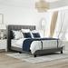 Lark Manor™ Antimony 51.1" Metal Bed Frame Upholstered/Metal in Gray | 51.1 H x 60.6 W x 80.5 D in | Wayfair 4F95FEFA973046CF9C3AB532C150C442