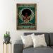 Trinx A Black Hair Girl Meditating - Lose Your Mind Find Your Soul - 1 Piece Rectangle Graphic Art Print On Wrapped Canvas in Black/Green | Wayfair