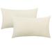 Everly Quinn Set Of 2 Throw Pillow Velvet Cushion Covers Velvet in White | 14 H x 20 W x 1 D in | Wayfair B048A020399D451DB34FA3A0F6C6CF79