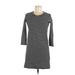Madewell Casual Dress - Sweater Dress: Black Stripes Dresses - Women's Size 2X-Small