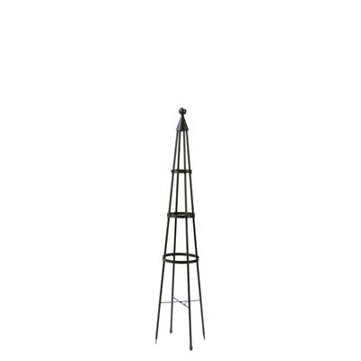 Achla Designs Obelisk Garden Trellis, 60 Inch Tall, Graphite Powder Coat Finish