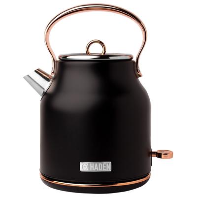 Haden Heritage Stainless Steel Electric Water and Tea Kettle, Copper and Black - 2.8