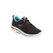 Women's The Arch Fit Lace Up Sneaker by Skechers in Black Aqua Medium (Size 10 M)