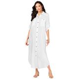 Plus Size Women's Safari Dress by Roaman's in White (Size 20 W)