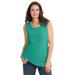 Plus Size Women's Perfect Scoopneck Tank by Woman Within in Pretty Jade (Size 6X) Top