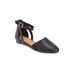 Wide Width Women's The Paris Flat by Comfortview in Black (Size 8 1/2 W)