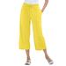 Plus Size Women's Sport Knit Capri Pant by Woman Within in Primrose Yellow (Size M)