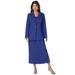 Plus Size Women's Side Button Jacket Dress by Roaman's in Ultra Blue (Size 26 W)