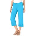 Plus Size Women's Capri Stretch Jean by Woman Within in Paradise Blue (Size 42 W)