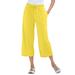 Plus Size Women's Sport Knit Capri Pant by Woman Within in Primrose Yellow (Size L)