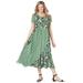 Plus Size Women's Rose Garden Maxi Dress by Woman Within in Sage Pretty Rose (Size 16 W)