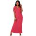Plus Size Women's Cold Shoulder Maxi Dress by Jessica London in Vibrant Watermelon (Size 30 W)