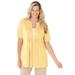 Plus Size Women's 7-Day Layer-Look Elbow-Sleeve Tee by Woman Within in Banana (Size 26/28) Shirt