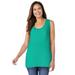 Plus Size Women's High-Low Tank by Woman Within in Pretty Jade (Size L) Top