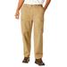 Men's Big & Tall Zip-Off Convertible Twill Cargo Pant by KingSize in Dark Khaki (Size 58 38)