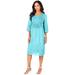 Plus Size Women's Angel Dress by Roaman's in Light Aqua (Size 26 W)