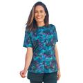 Plus Size Women's The Swim Tee by Swim 365 in Vivid Palm (Size 38/40) Rash Guard