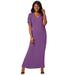 Plus Size Women's Cold Shoulder Maxi Dress by Jessica London in Bright Violet (Size 36 W)