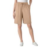 Plus Size Women's Sport Knit Short by Woman Within in New Khaki (Size 1X)