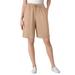 Plus Size Women's Sport Knit Short by Woman Within in New Khaki (Size 1X)
