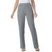 Plus Size Women's Elastic-Waist Soft Knit Pant by Woman Within in Gunmetal (Size 32 T)