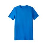 Men's Big & Tall No Sweat Longer-Length Short Sleeve Crewneck Tee by KingSize in Electric Blue (Size 4XL)