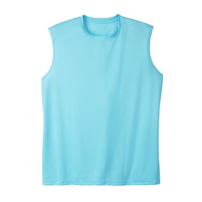 Men's Big & Tall No Sweat Muscle Tee by KingSize in Ice Blue (Size 6XL)