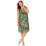Plus Size Women's Promenade A-Line Dress by Catherines in Tropical Green (Size 0XWP)