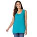 Plus Size Women's High-Low Tank by Woman Within in Pretty Turquoise (Size L) Top