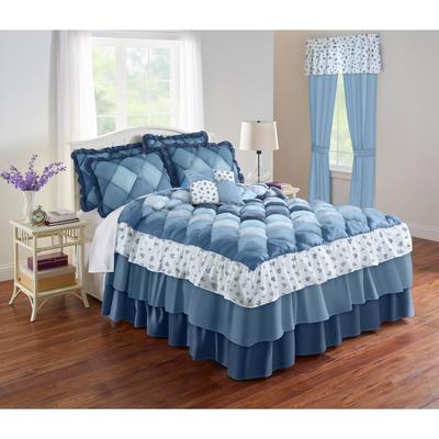 Alexis Bedspread by BrylaneHome in Blue (Size QUEEN)