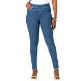 Plus Size Women's Comfort Waist Stretch Denim Skinny Jean by Jessica London in Medium Stonewash (Size 26 W) Pull On Stretch Denim Leggings Jeggings