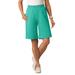 Plus Size Women's Jersey Knit Short by Woman Within in Pretty Jade (Size M)