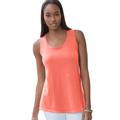 Plus Size Women's Scoop-Neck Sweater Tank by Jessica London in Dusty Coral (Size L)