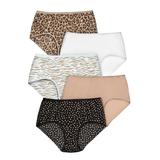 Plus Size Women's Cotton Brief 5-Pack by Comfort Choice in Animal Print Pack (Size 11) Underwear