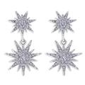Free People Jewelry | 14k White Plated Stardust Earrings | Color: Silver | Size: Os