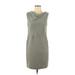 Gap Casual Dress - Sheath High Neck Sleeveless: Gray Solid Dresses - Women's Size 2