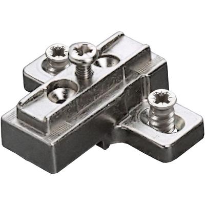 Salice Kreuzmontageplatte für Stollenscharnier H9 Langloch mit Euroschrauben Nickel matt Image