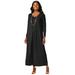 Plus Size Women's 2-Piece Stretch Knit Duster Set by The London Collection in Black (Size 22/24)