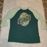 Disney Tops | Disney Parks Walt Disney World Baseball Tee Xl | Color: Green | Size: Xl