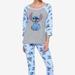 Disney Intimates & Sleepwear | Disney Lilo & Stitch Girls Thermal Pajama Set | Color: Blue/Gray | Size: Juniors Small