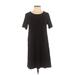 Ann Taylor LOFT Casual Dress - Shift: Black Solid Dresses - Women's Size X-Small