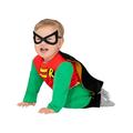Funidelia | Robin Costume for Babies for baby Boy Wonder, Superheroes, DC Comics - Costumes for kids, accessory fancy dress & props for Halloween, carnival & parties - Size 12-24 months - Red